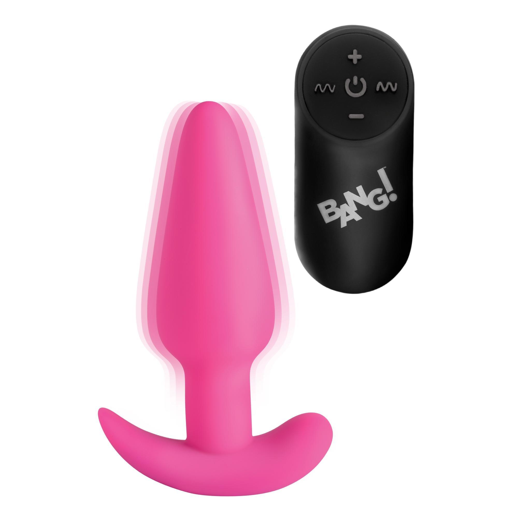 Bang! 21x Vibrating Silicone Rechargeable Butt Plug with Remote Control - Buy At Luxury Toy X - Free 3-Day Shipping