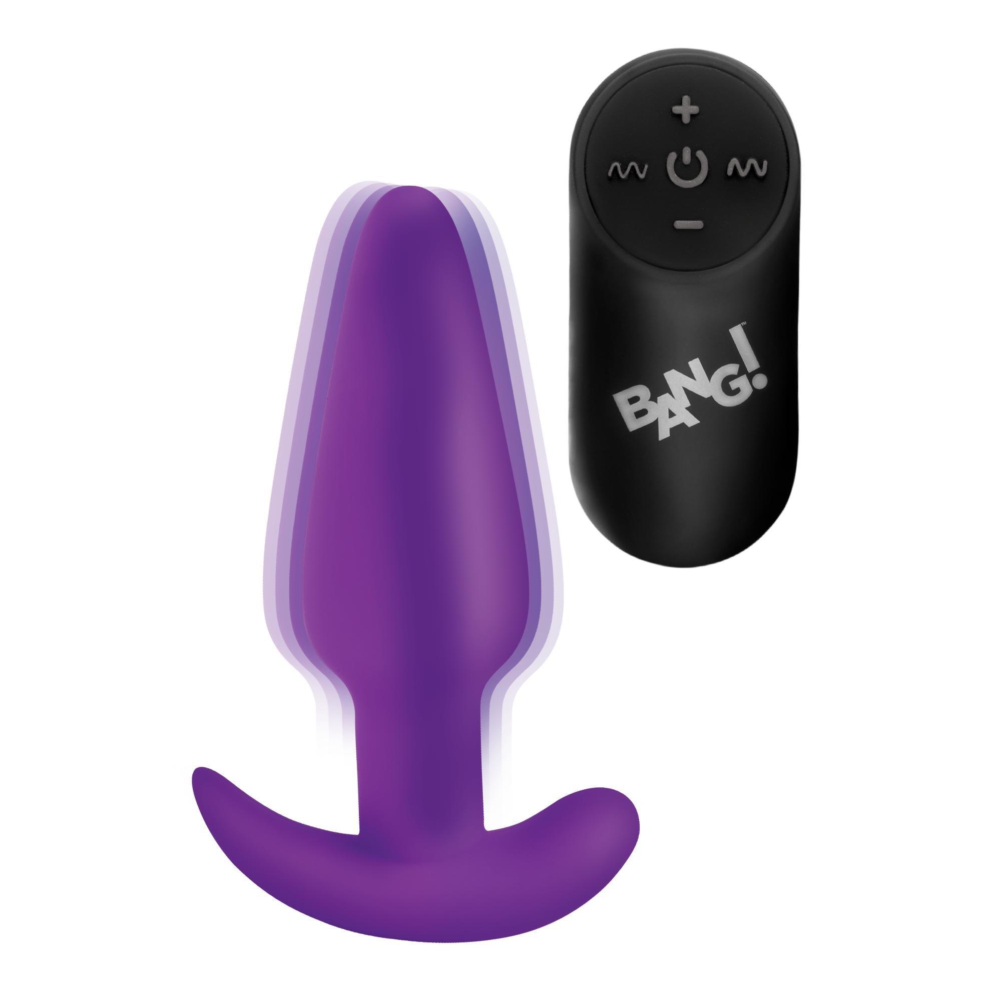 Bang! 21x Vibrating Silicone Rechargeable Butt Plug with Remote Control - Buy At Luxury Toy X - Free 3-Day Shipping