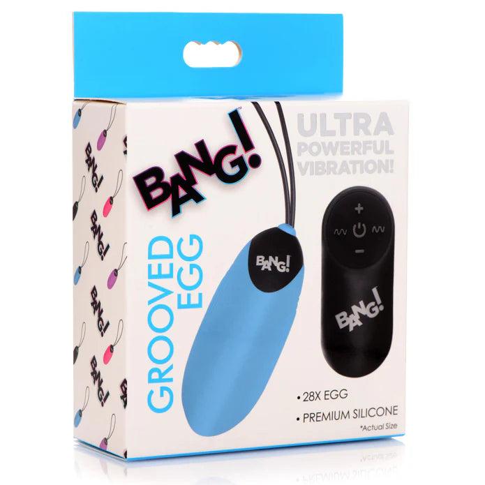 Bang! 28X Grooved Rechargeable Silicone Egg with Remote Control - Buy At Luxury Toy X - Free 3-Day Shipping