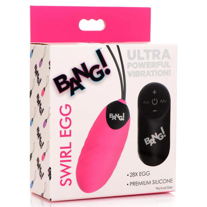 Bang! 28X Swirl Rechargeable Silicone Egg with Remote Control - Buy At Luxury Toy X - Free 3-Day Shipping