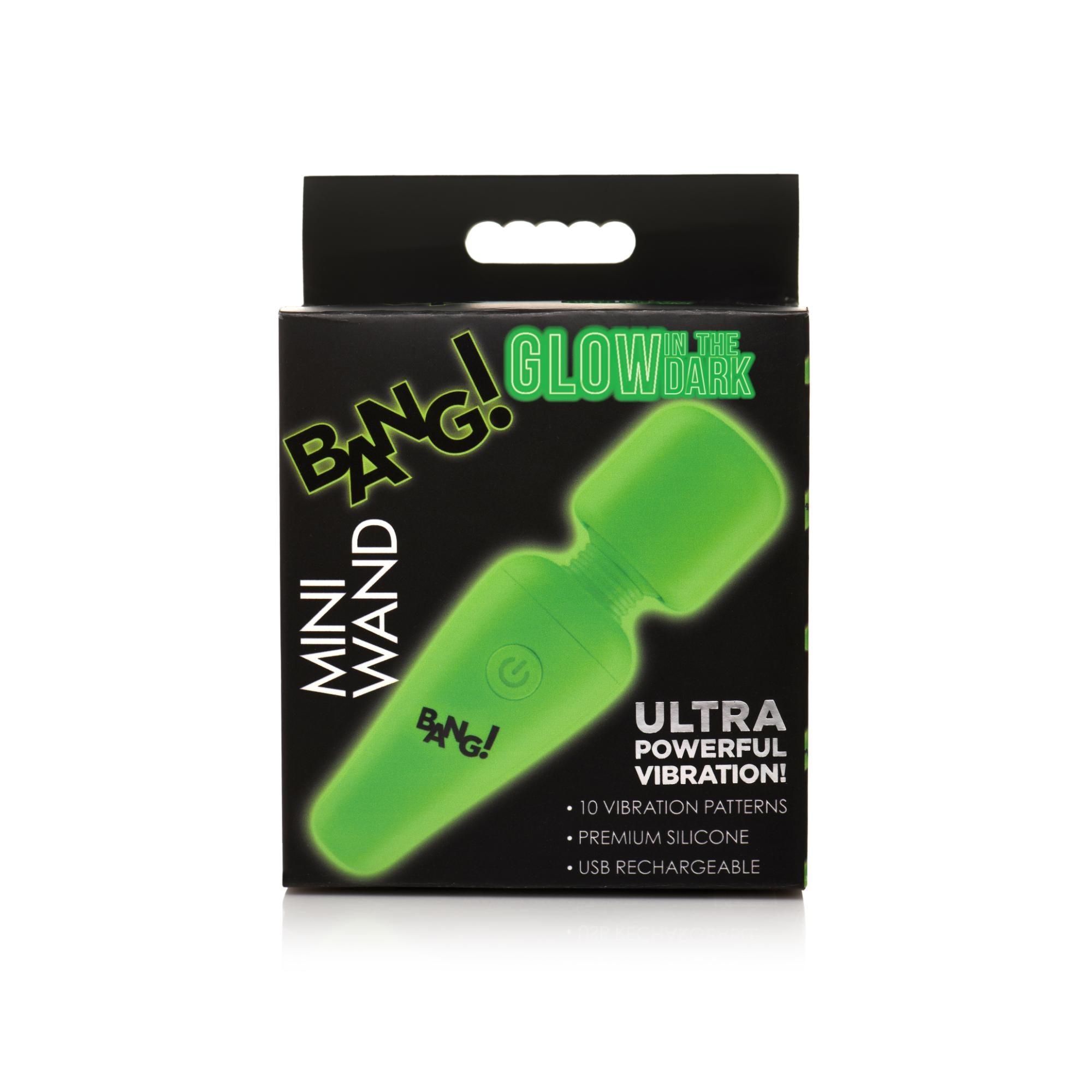Bang! Glow in the Dark Rechargeable Silicone Mini Wand - Buy At Luxury Toy X - Free 3-Day Shipping