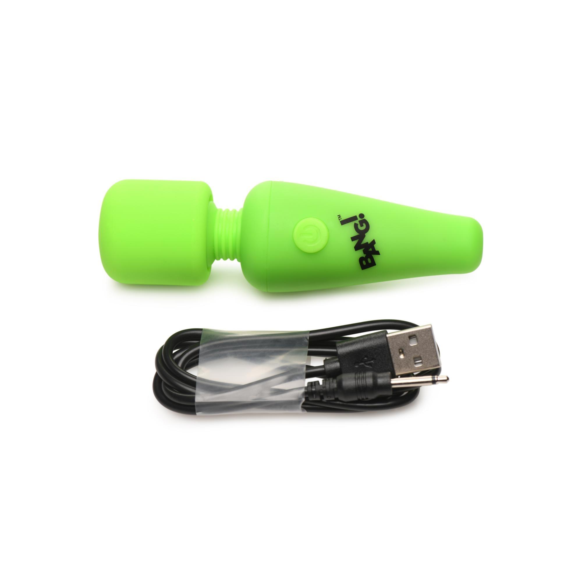 Bang! Glow in the Dark Rechargeable Silicone Mini Wand - Buy At Luxury Toy X - Free 3-Day Shipping