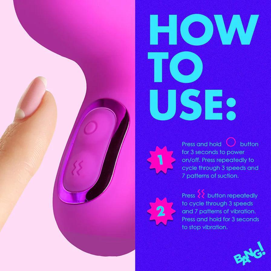 Bang! Mini Suction Rabbit Silicone Rechargeable Vibrator - Buy At Luxury Toy X - Free 3-Day Shipping