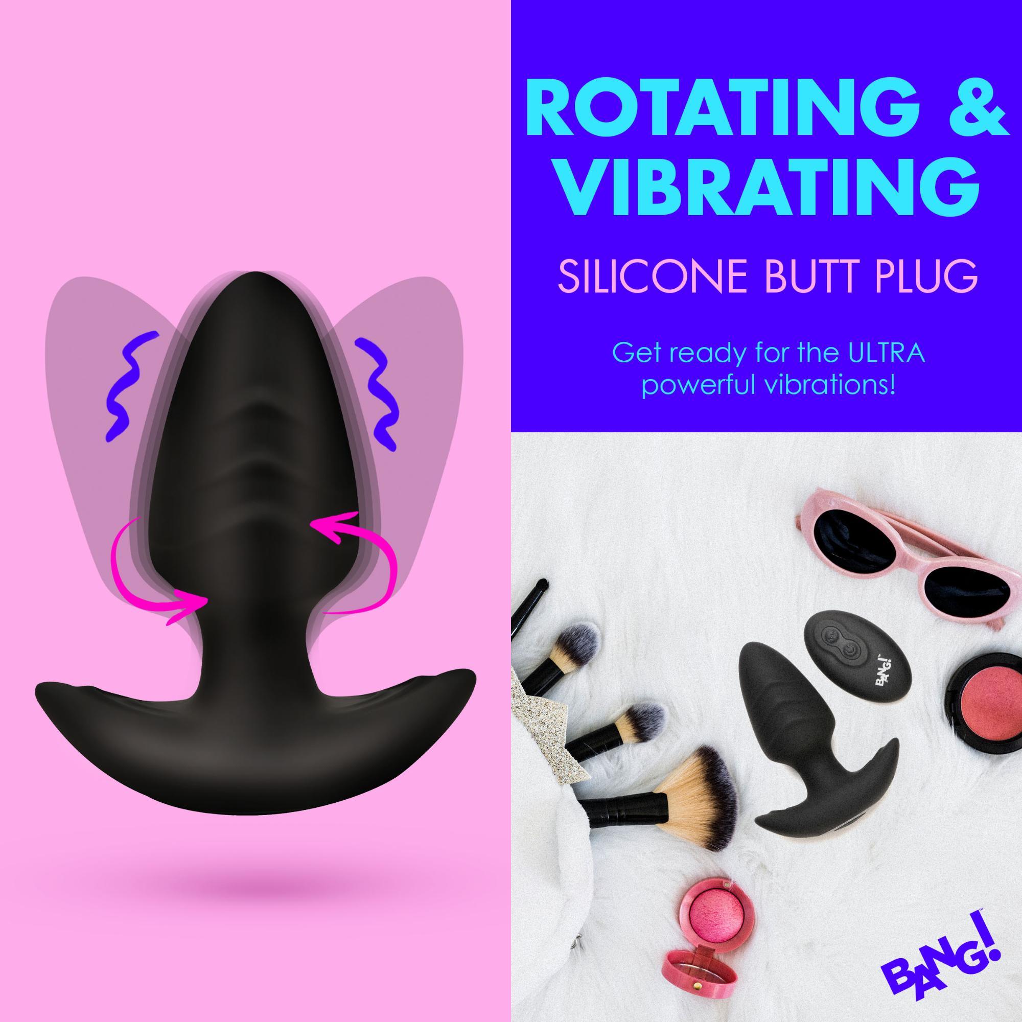 Bang! Rotating Vibrating Rechargeable Silicone Butt Plug with Remote - Buy At Luxury Toy X - Free 3-Day Shipping