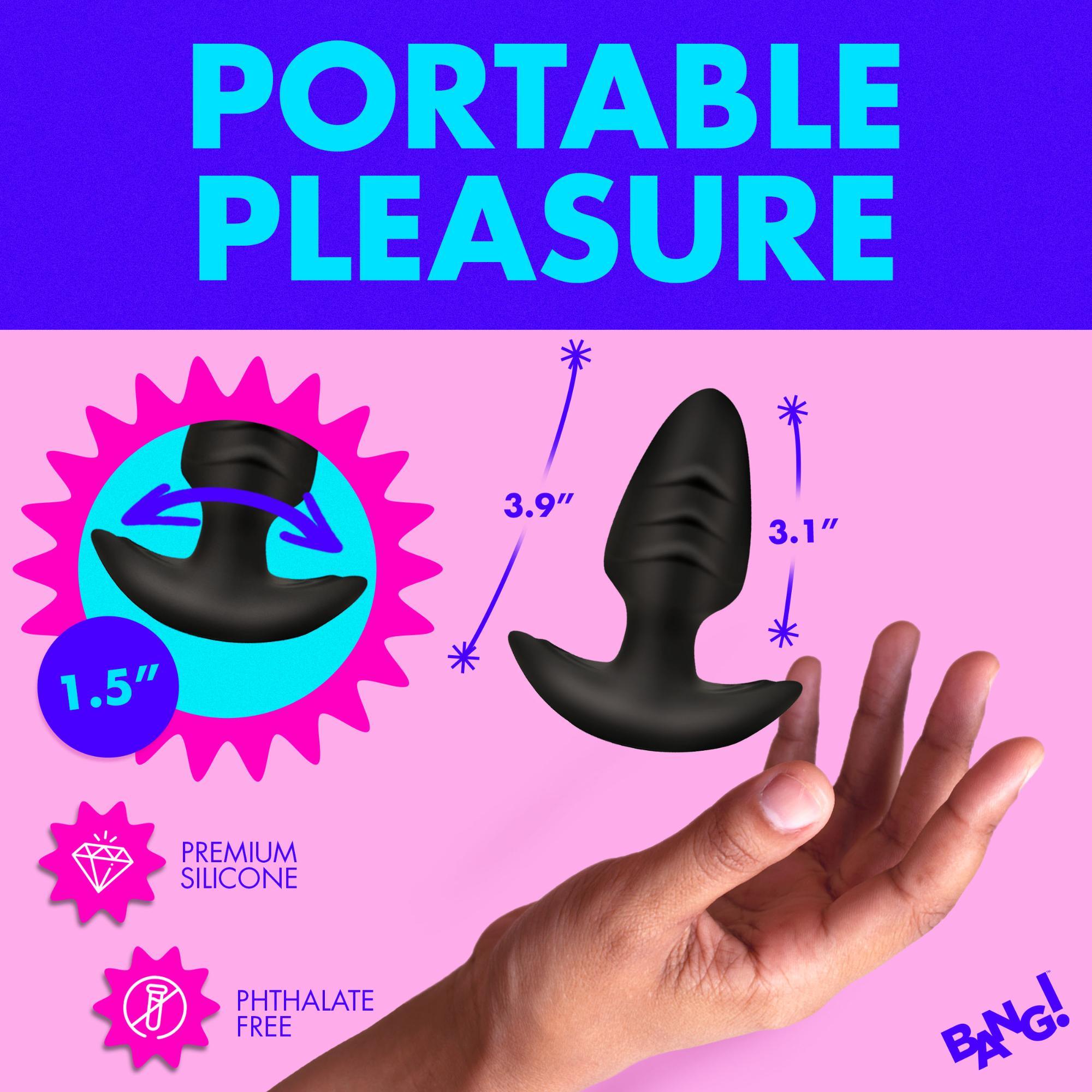 Bang! Rotating Vibrating Rechargeable Silicone Butt Plug with Remote - Buy At Luxury Toy X - Free 3-Day Shipping