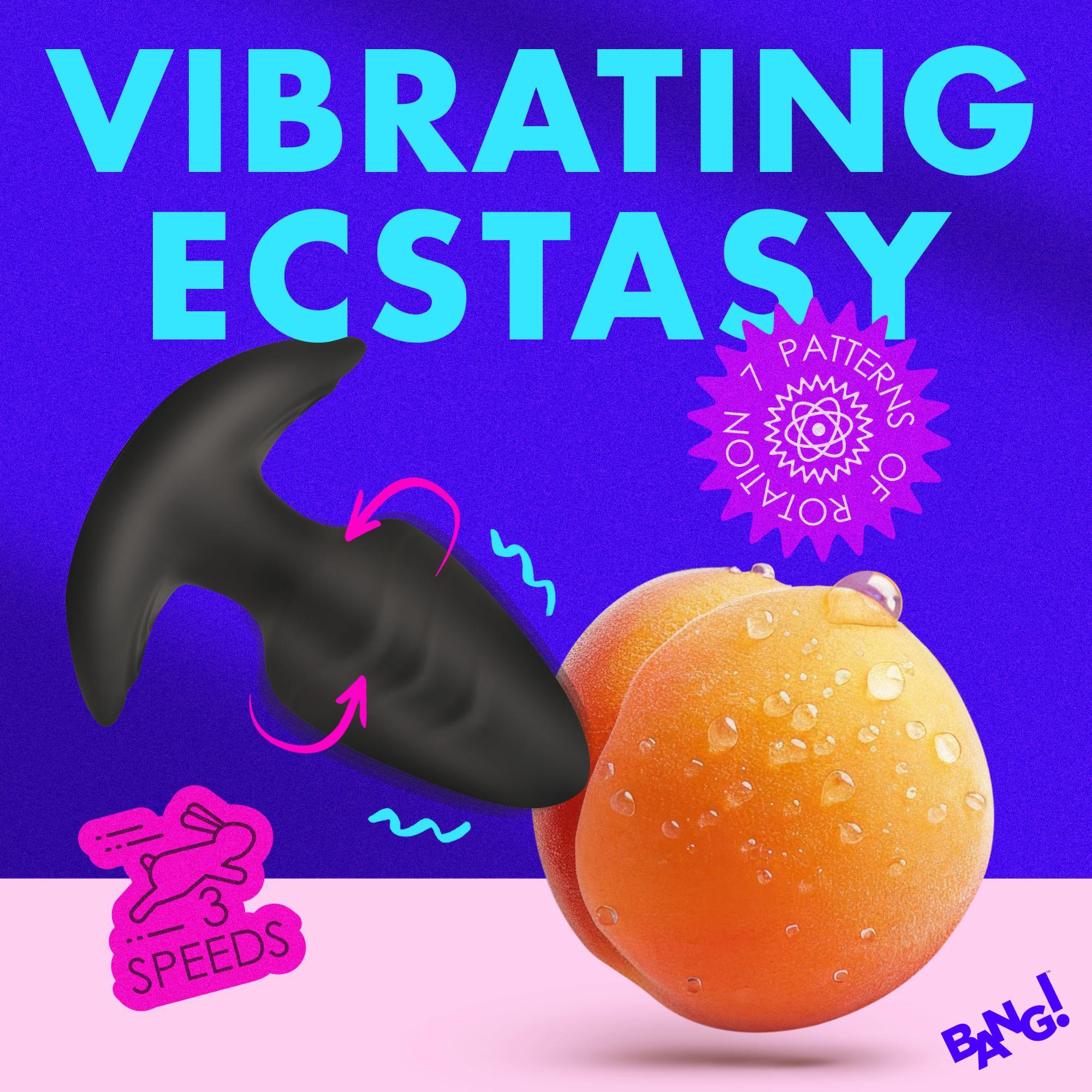 Bang! Rotating Vibrating Rechargeable Silicone Butt Plug with Remote - Buy At Luxury Toy X - Free 3-Day Shipping