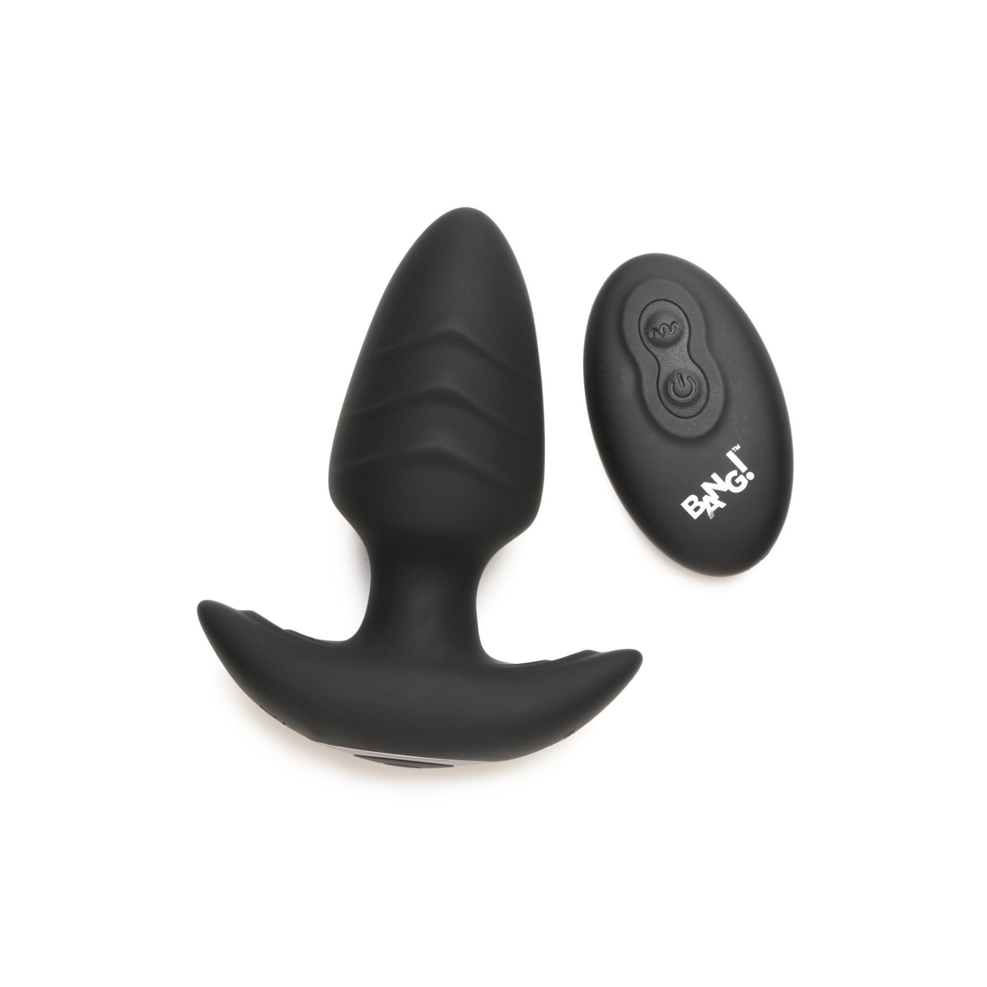 Bang! Rotating Vibrating Rechargeable Silicone Butt Plug with Remote - Buy At Luxury Toy X - Free 3-Day Shipping