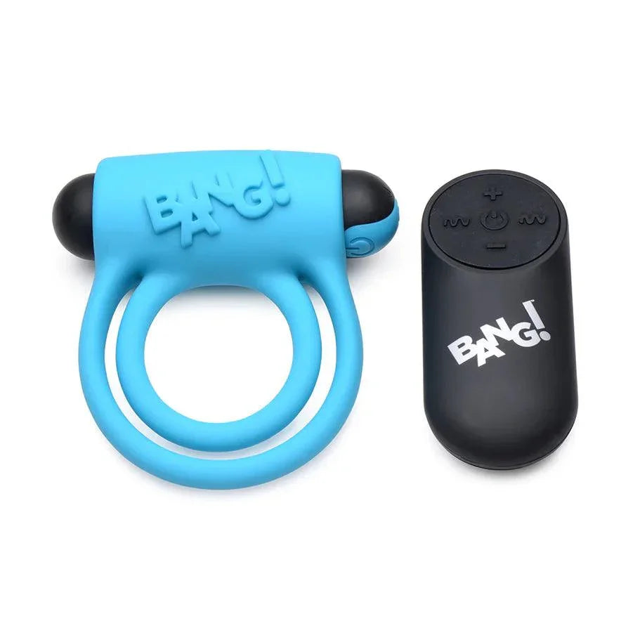 Bang! Silicone Rechargeable Cock Ring and Bullet with Remote Control - Buy At Luxury Toy X - Free 3-Day Shipping