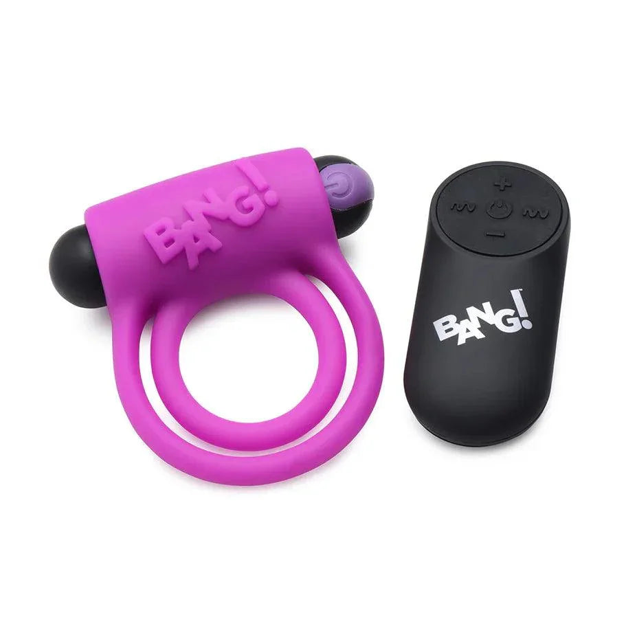 Bang! Silicone Rechargeable Cock Ring and Bullet with Remote Control - Buy At Luxury Toy X - Free 3-Day Shipping