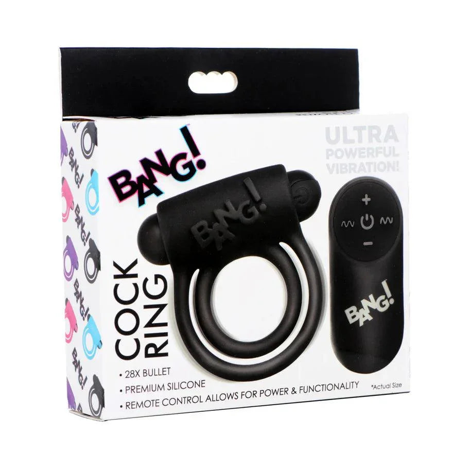 Bang! Silicone Rechargeable Cock Ring and Bullet with Remote Control - Buy At Luxury Toy X - Free 3-Day Shipping