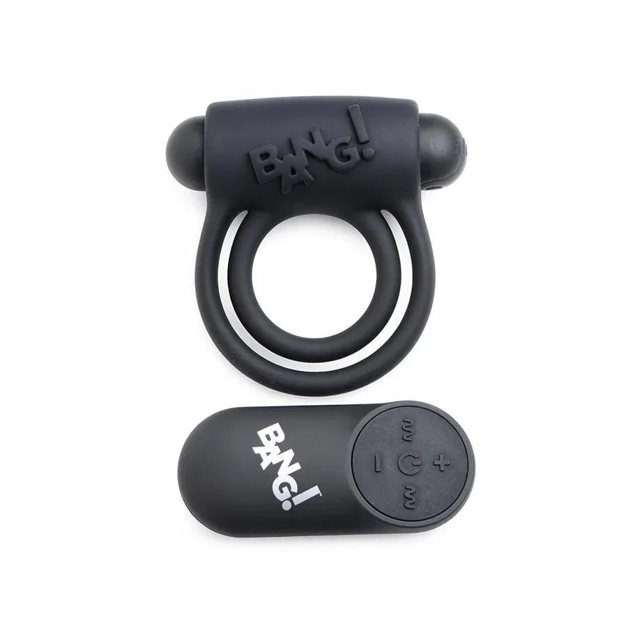 Bang! Silicone Rechargeable Cock Ring and Bullet with Remote Control - Buy At Luxury Toy X - Free 3-Day Shipping