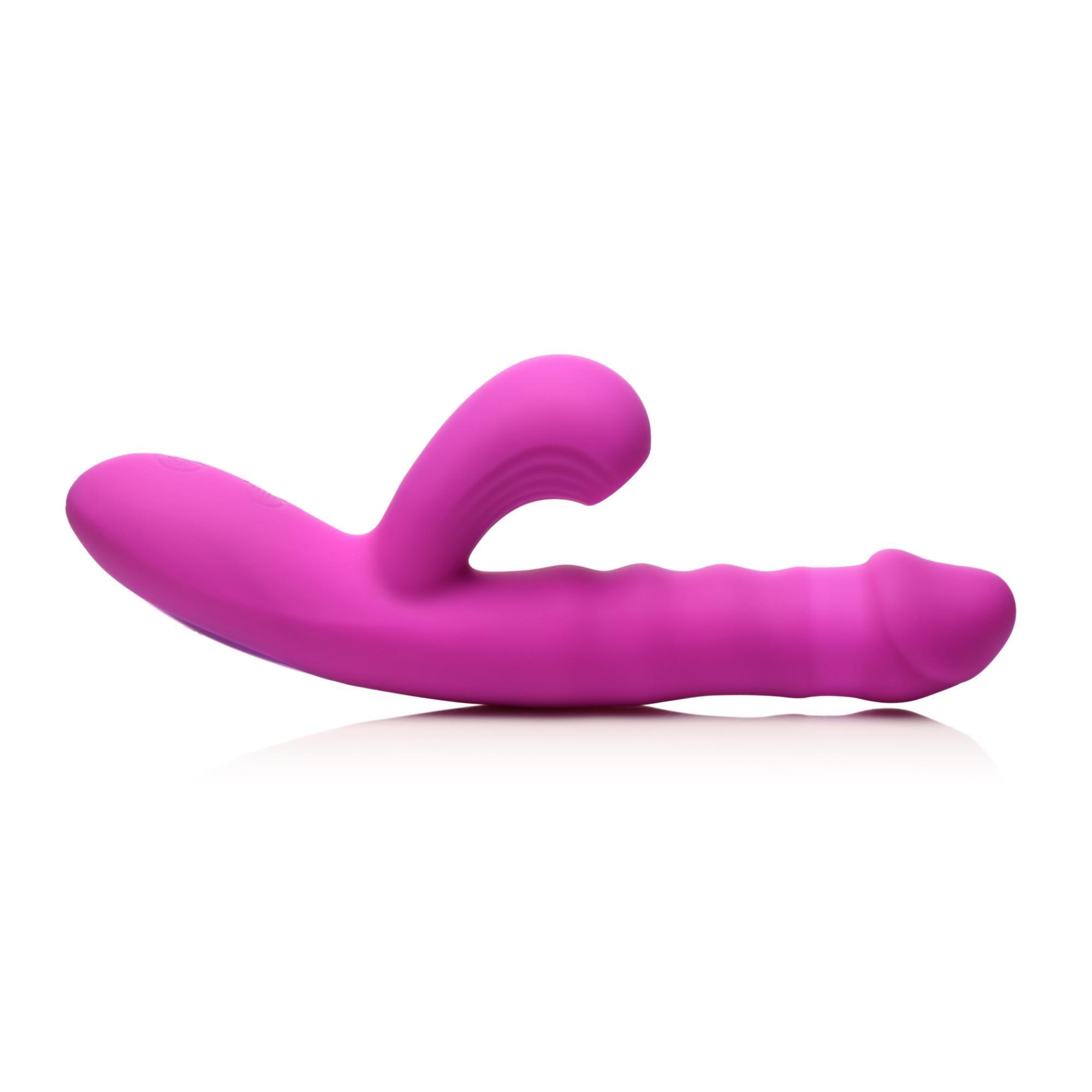 Bang! Thrusting & Vibrating Rechargeable Silicone Rabbit Vibrator - Buy At Luxury Toy X - Free 3-Day Shipping