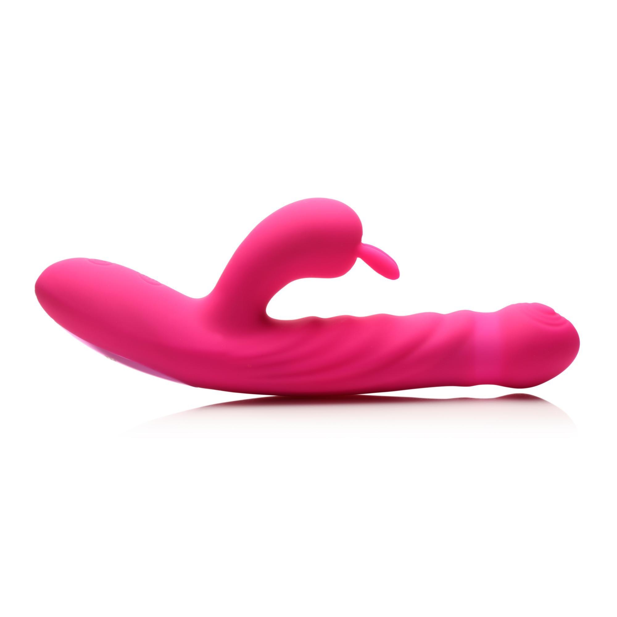 Bang! Thrusting & Vibrating Rechargeable Silicone Rabbit Vibrator - Buy At Luxury Toy X - Free 3-Day Shipping