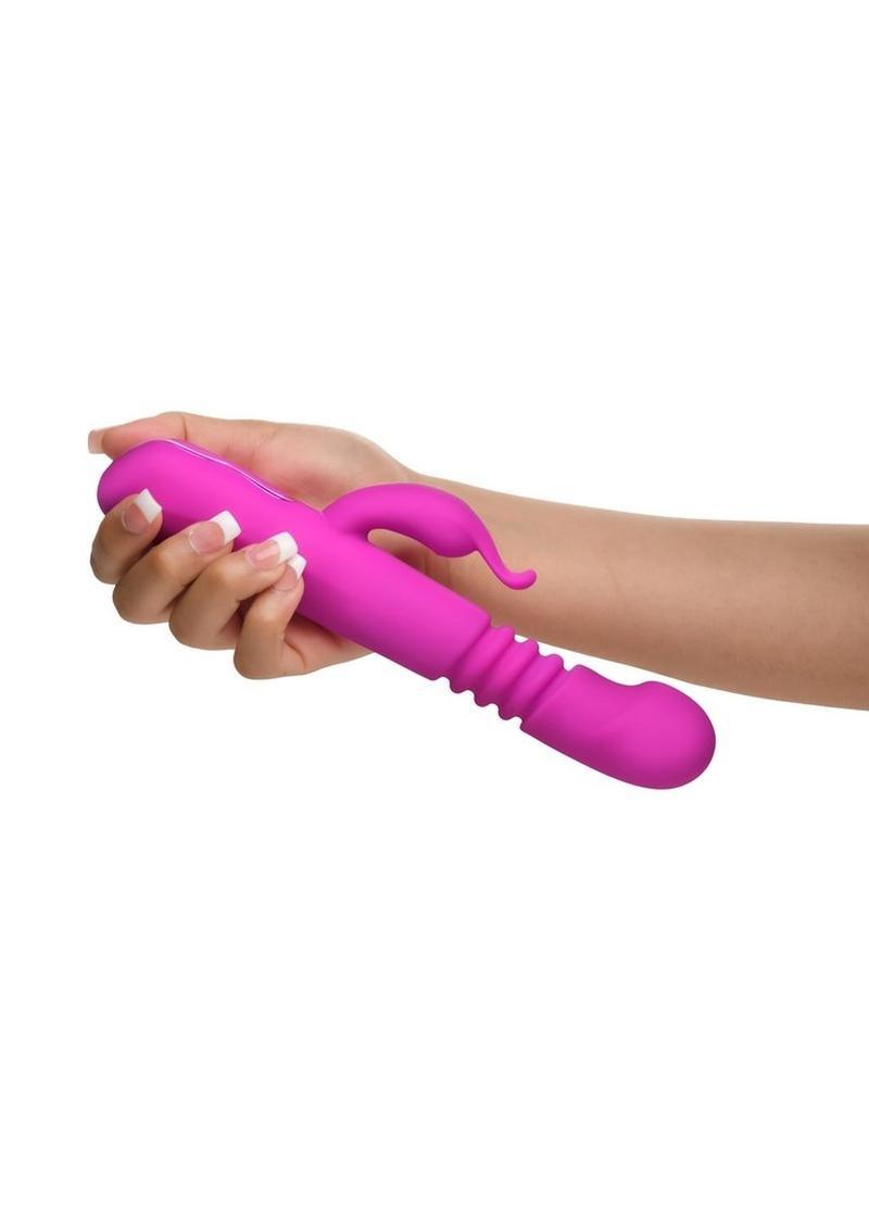 Bang! Thrusting Rechargeable Silicone Rabbit Vibrator - Buy At Luxury Toy X - Free 3-Day Shipping