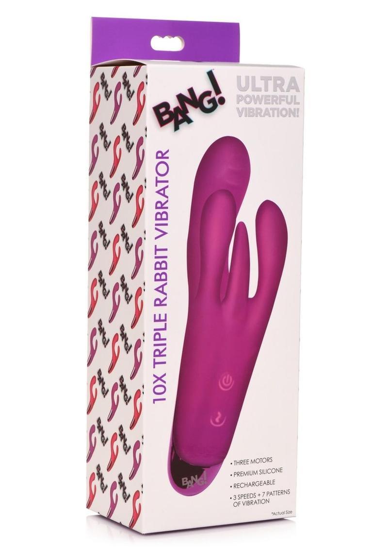 Bang! Triple Rabbit Silicone Vibrator - Buy At Luxury Toy X - Free 3-Day Shipping