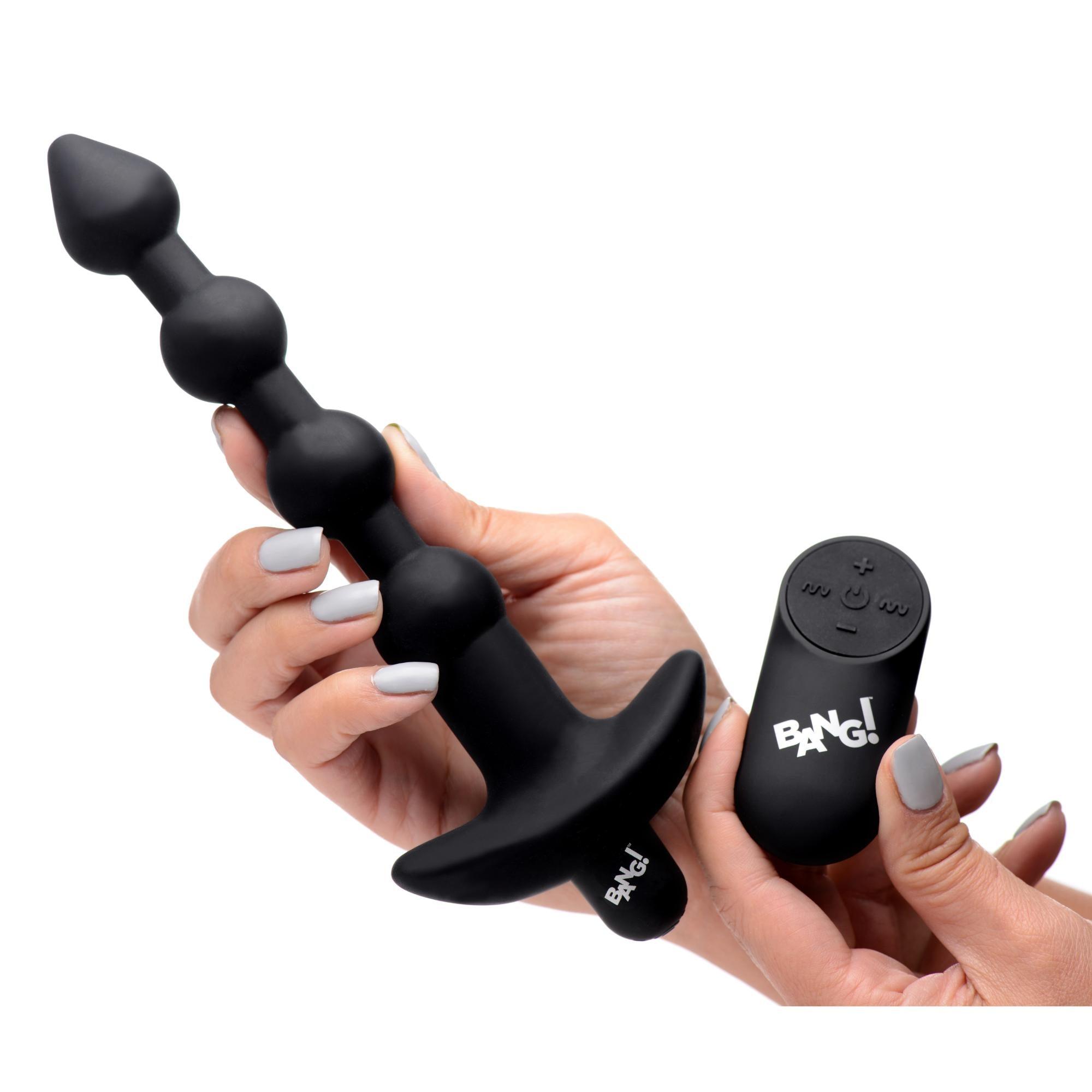 Bang! Vibrating Silicone Rechargeable Anal Beads with Remote Control - Buy At Luxury Toy X - Free 3-Day Shipping