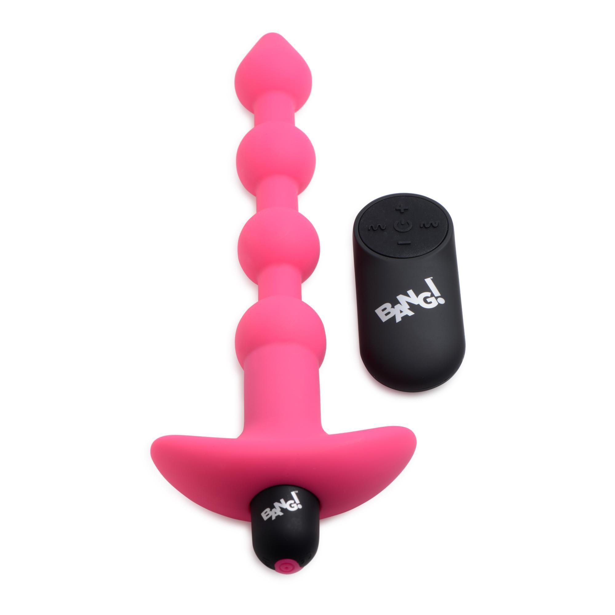 Bang! Vibrating Silicone Rechargeable Anal Beads with Remote Control - Buy At Luxury Toy X - Free 3-Day Shipping