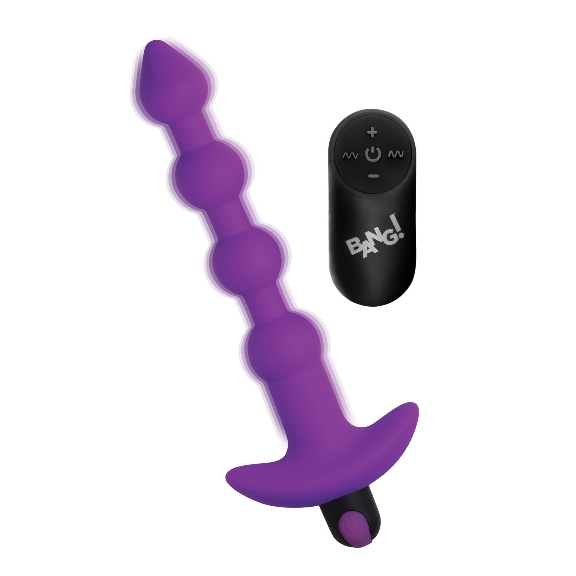 Bang! Vibrating Silicone Rechargeable Anal Beads with Remote Control - Buy At Luxury Toy X - Free 3-Day Shipping