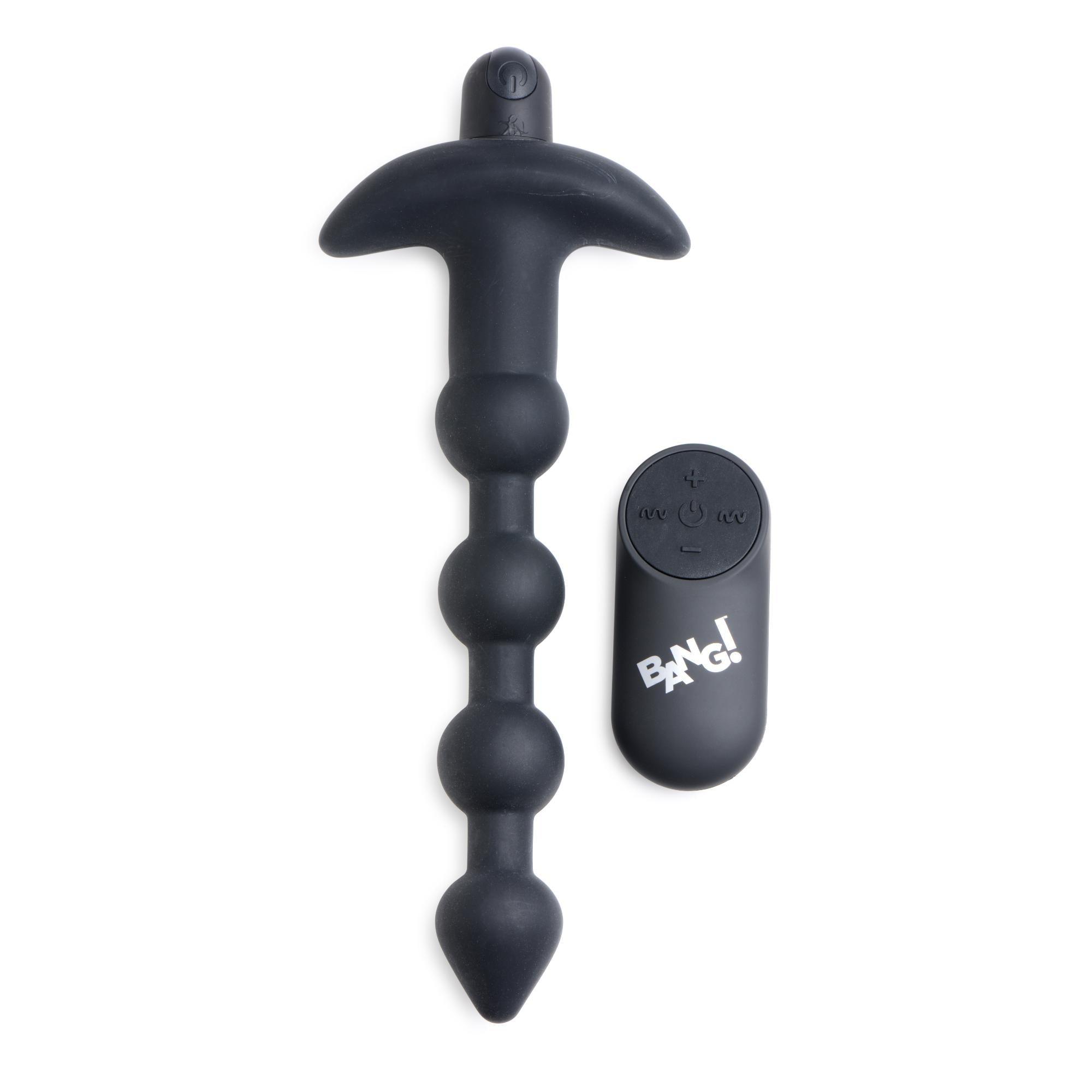 Bang! Vibrating Silicone Rechargeable Anal Beads with Remote Control - Buy At Luxury Toy X - Free 3-Day Shipping