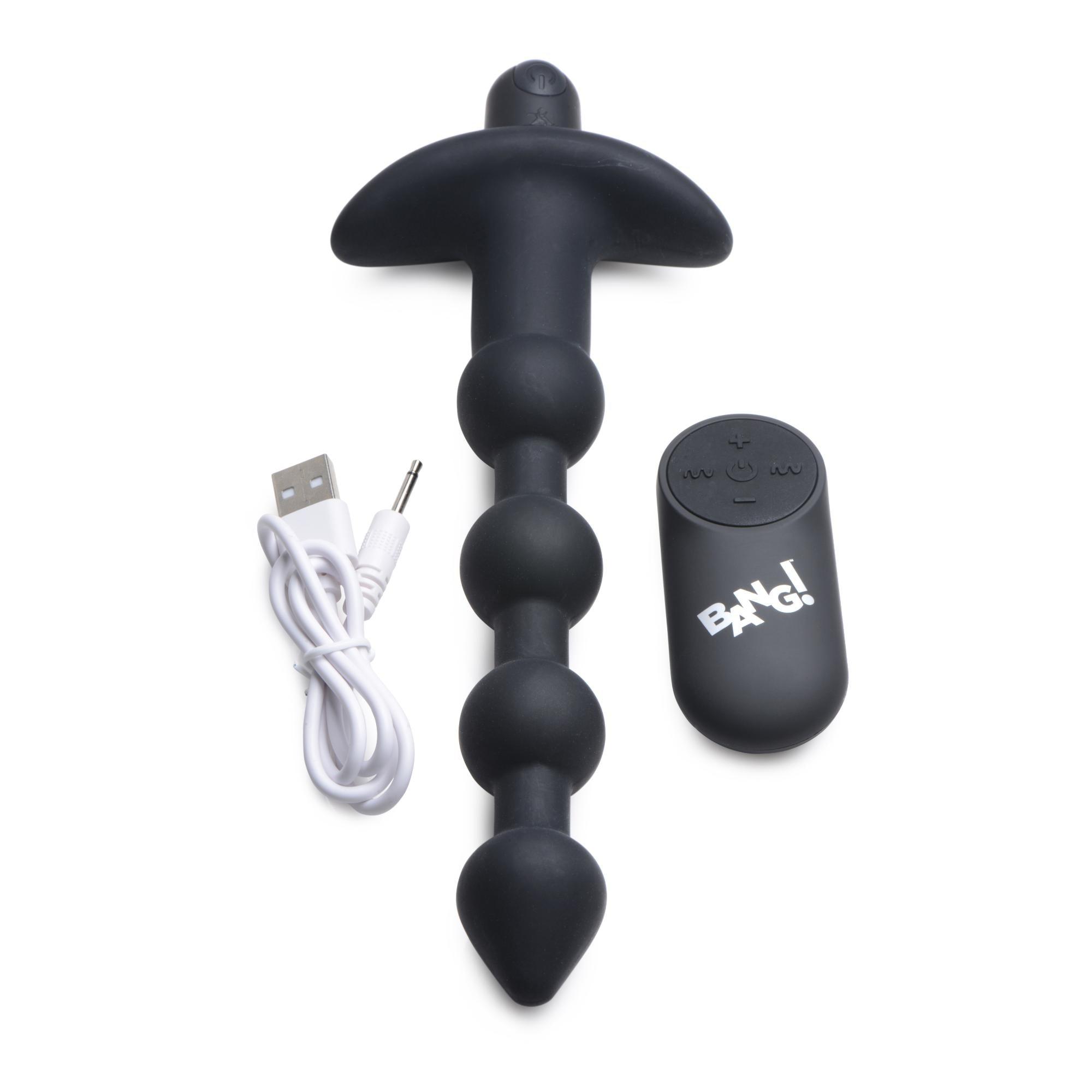 Bang! Vibrating Silicone Rechargeable Anal Beads with Remote Control - Buy At Luxury Toy X - Free 3-Day Shipping