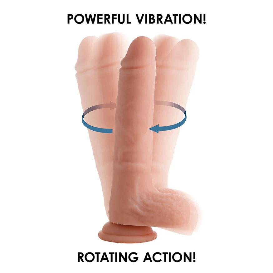 Big Shot Silicone Vibrating & Twirling Remote Controlled Rechargeable Dildo with Balls 8in - Buy At Luxury Toy X - Free 3-Day Shipping