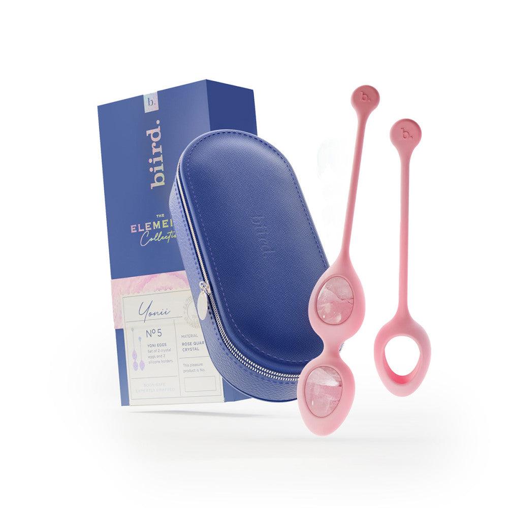 Biird Yonii 2-Piece Rose Quartz Eggs Set - Buy At Luxury Toy X - Free 3-Day Shipping