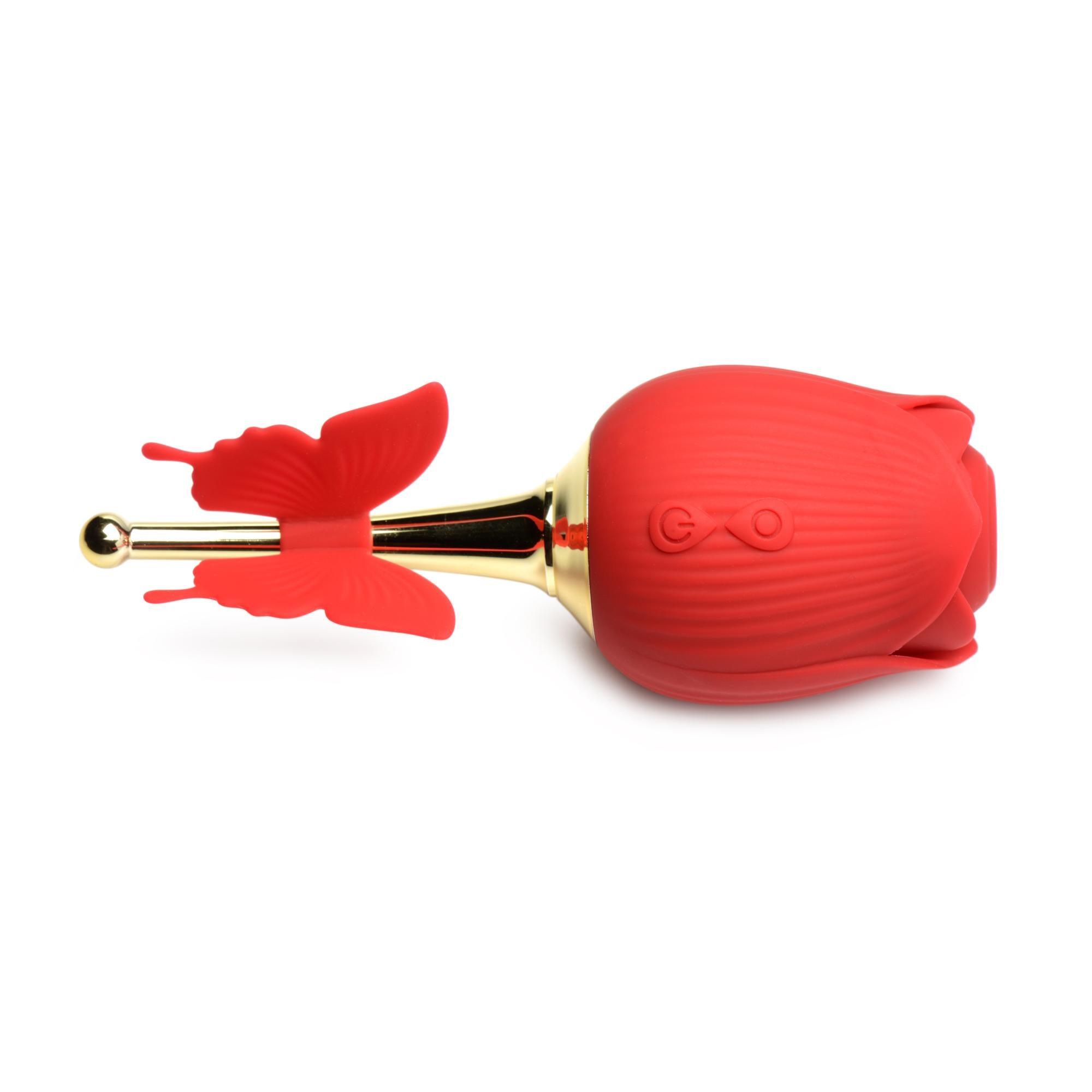 Bloomgasm French Rose Silicone Rechargeable Licking & Vibrating Clitoral Stimulator - Buy At Luxury Toy X - Free 3-Day Shipping