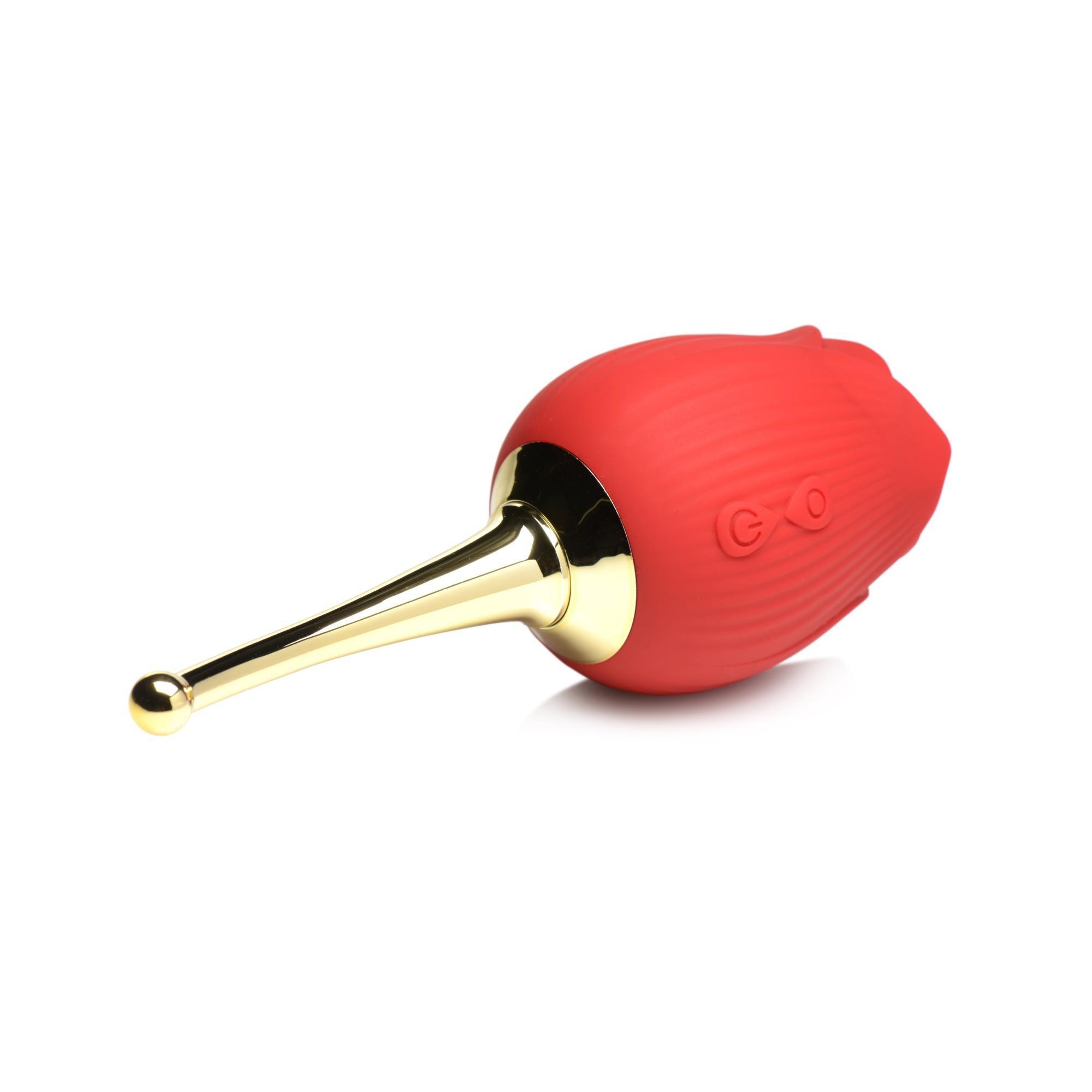 Bloomgasm French Rose Silicone Rechargeable Licking & Vibrating Clitoral Stimulator - Buy At Luxury Toy X - Free 3-Day Shipping