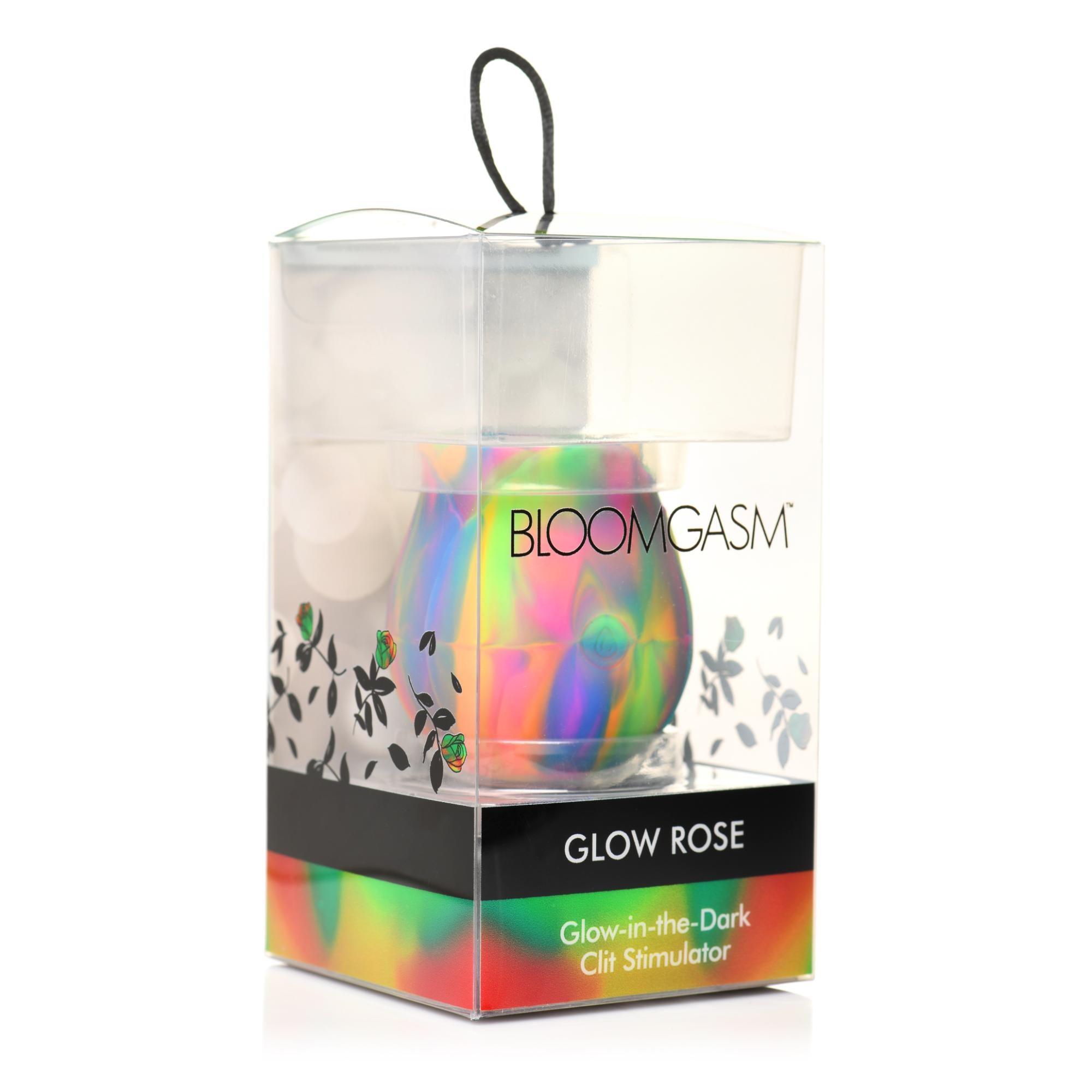 Bloomgasm Glow Rose Rechargeable Silicone Glow-in-the-Dark Rose Clit Stimulator - Buy At Luxury Toy X - Free 3-Day Shipping