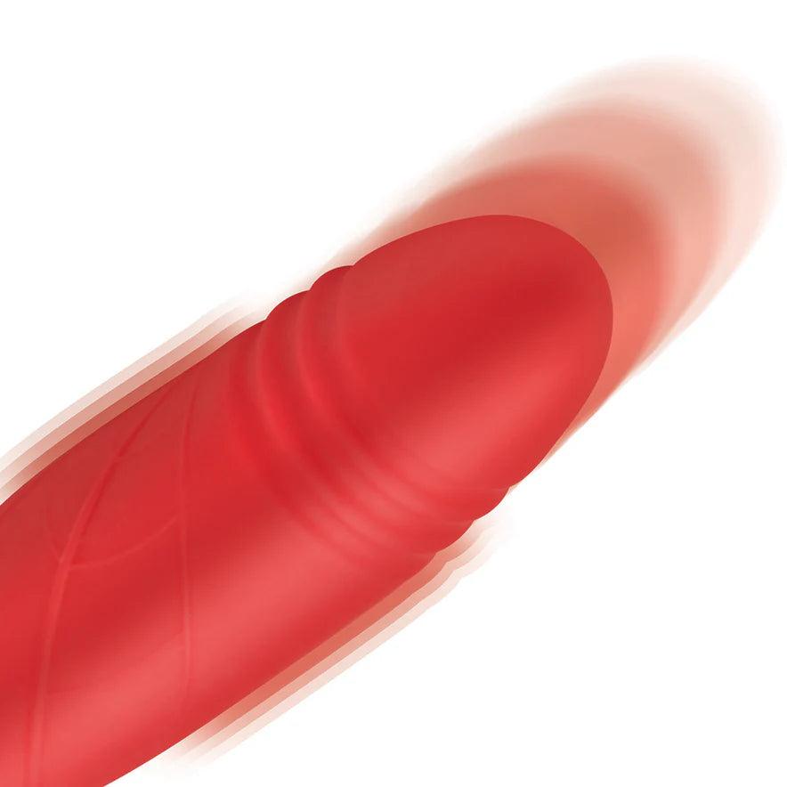 Bloomgasm Romping Rose 10X Rechargeable Silicone Suction Rose & Thrusting Vibrator - Buy At Luxury Toy X - Free 3-Day Shipping