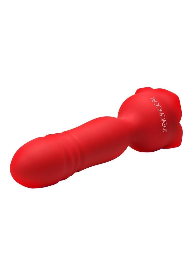 Bloomgasm Rose Delight Rechargeable Silicone Thrusting Vibrator - Buy At Luxury Toy X - Free 3-Day Shipping