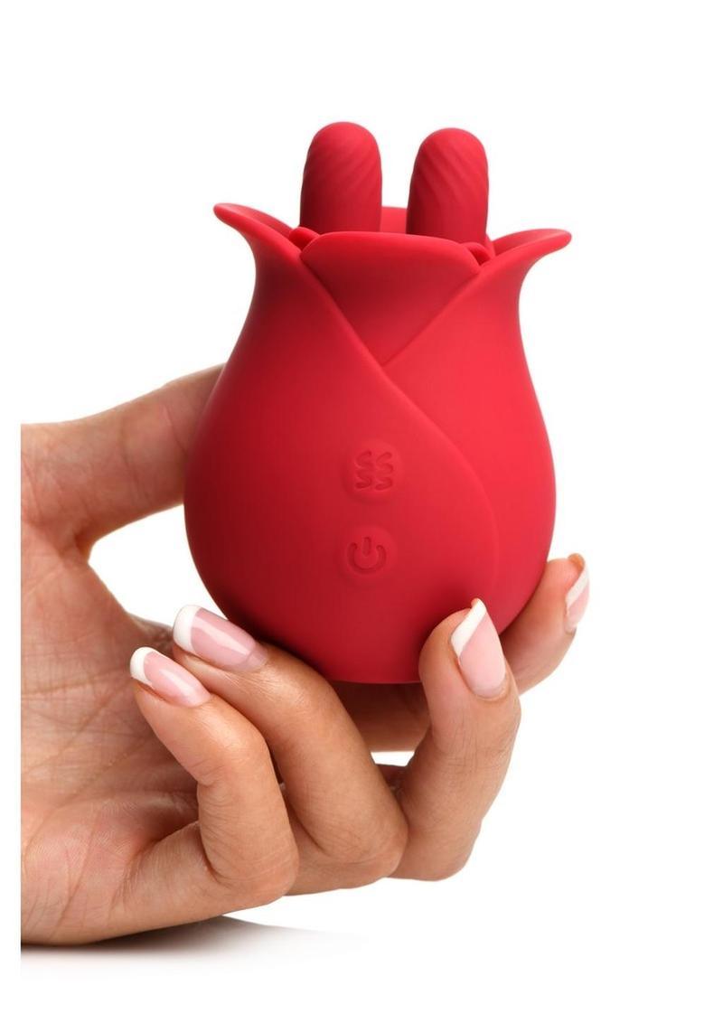 Bloomgasm The Rose Fondle 10x Silicone Rechargeable Massaging Rose Clit Stimulator - Buy At Luxury Toy X - Free 3-Day Shipping
