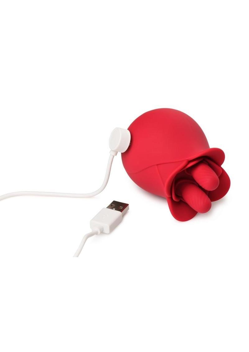 Bloomgasm The Rose Fondle 10x Silicone Rechargeable Massaging Rose Clit Stimulator - Buy At Luxury Toy X - Free 3-Day Shipping