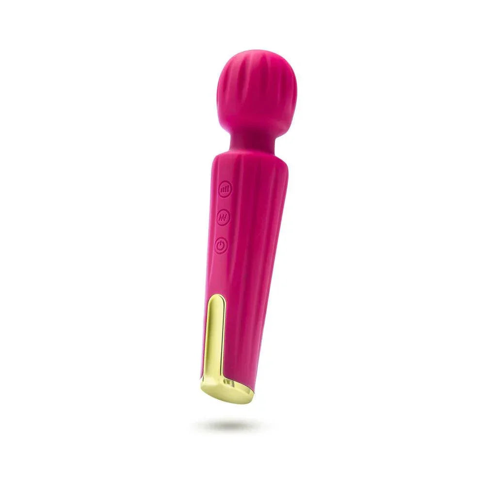 Blush Allana Velvet Rechargeable Silicone Wand Vibrator- Magenta/Rose Gold - Buy At Luxury Toy X - Free 3-Day Shipping