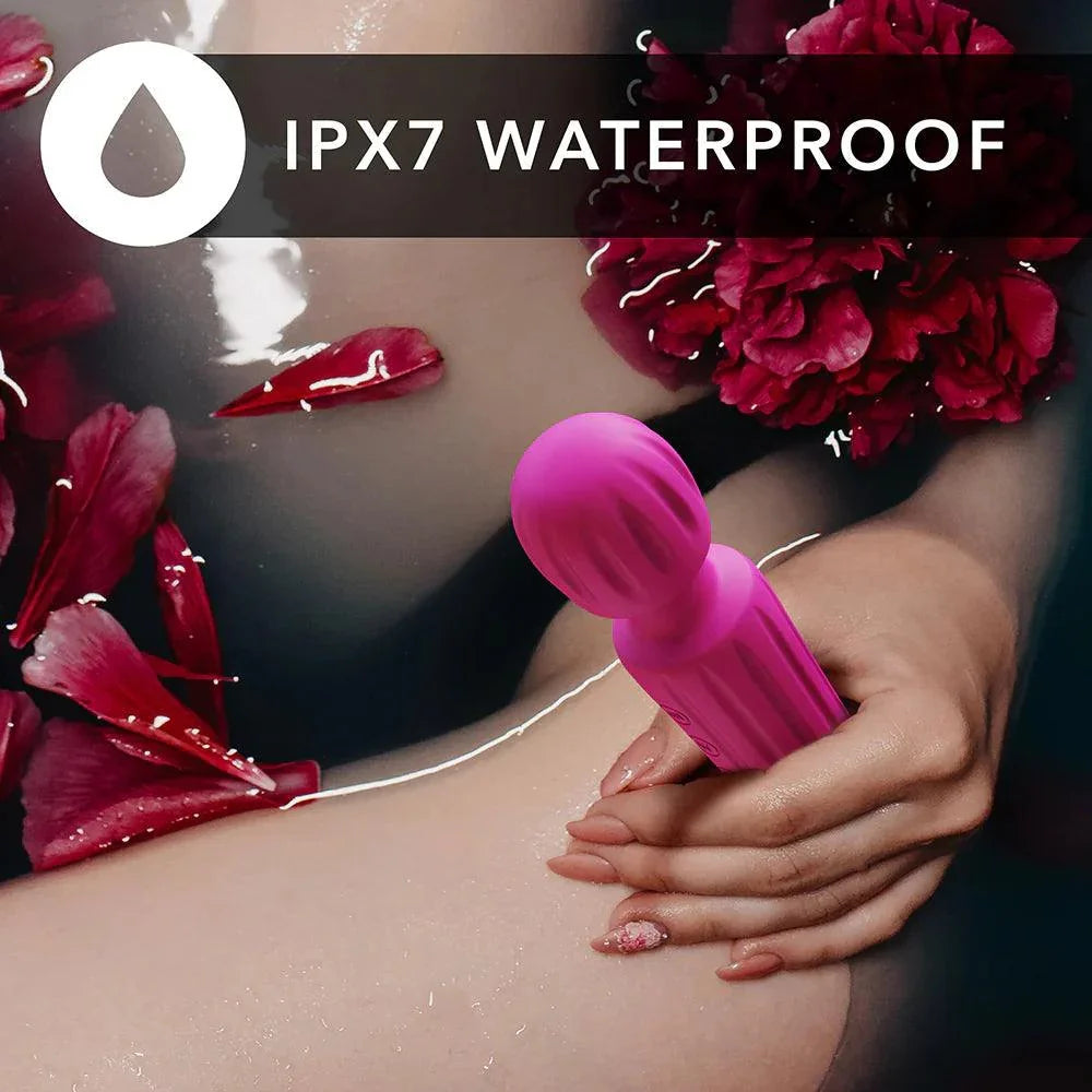 Blush Allana Velvet Rechargeable Silicone Wand Vibrator- Magenta/Rose Gold - Buy At Luxury Toy X - Free 3-Day Shipping