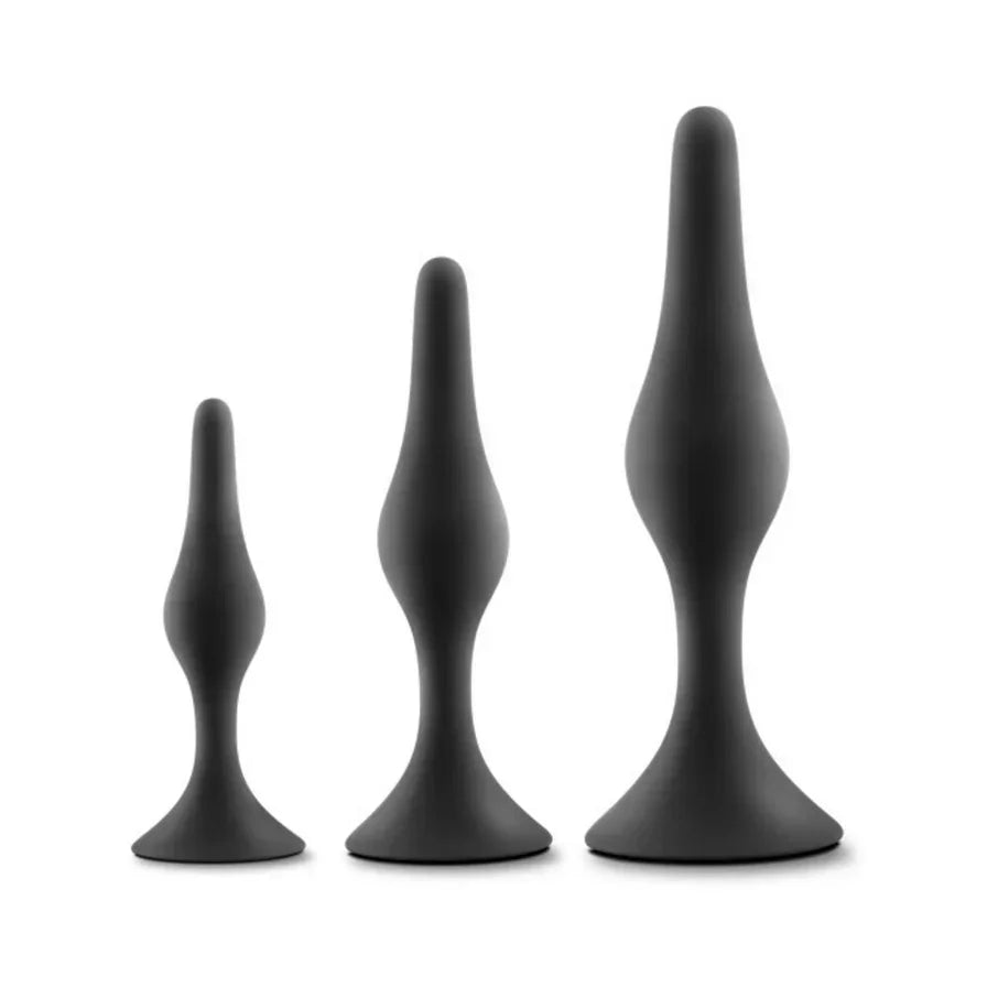 Blush Anal Adventures Platinum Silicone 3-Piece Beginner Plug Kit - Buy At Luxury Toy X - Free 3-Day Shipping