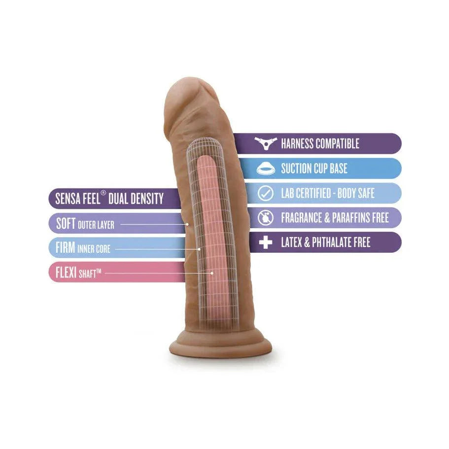Blush Au Naturel 8 in. Posable Dual Density Dildo with Suction Cup - Buy At Luxury Toy X - Free 3-Day Shipping