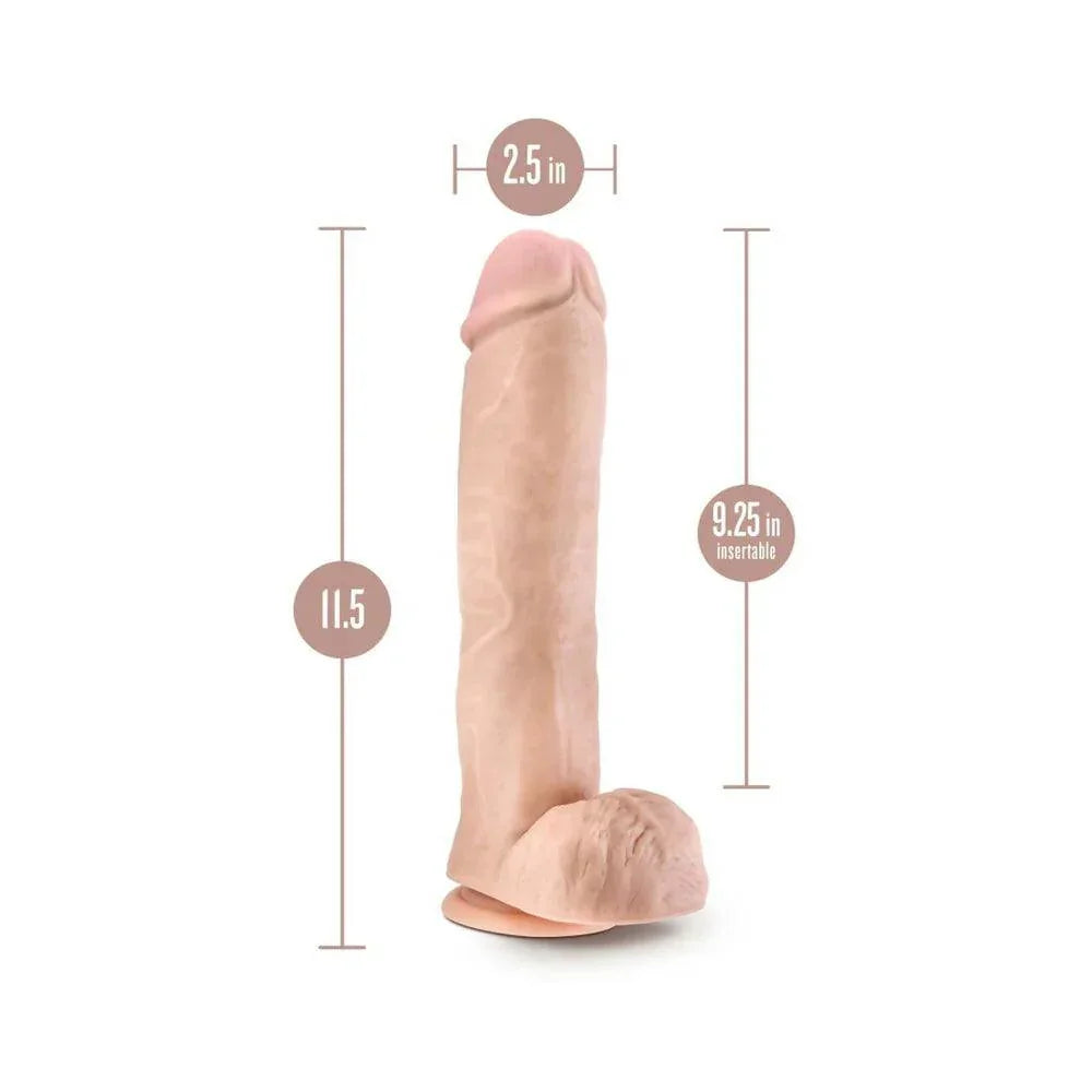 Blush Au Naturel Big John 11.5 in. Posable Dual Density Dildo with Balls & Suction Cup - Buy At Luxury Toy X - Free 3-Day Shipping