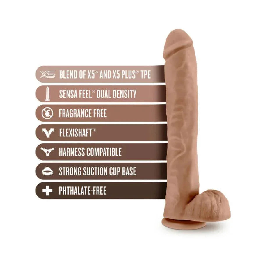 Blush Au Naturel Daddy 14 in. Posable Dual Density Dildo with Balls & Suction Cup - Buy At Luxury Toy X - Free 3-Day Shipping