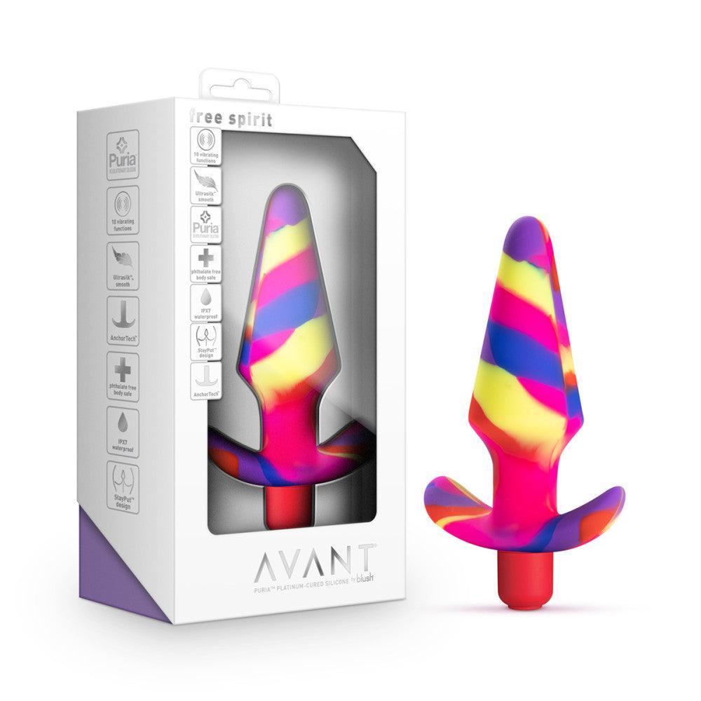 Blush Avant Free Spirit Silicone Vibrating Anal Plug Scarlet - Buy At Luxury Toy X - Free 3-Day Shipping