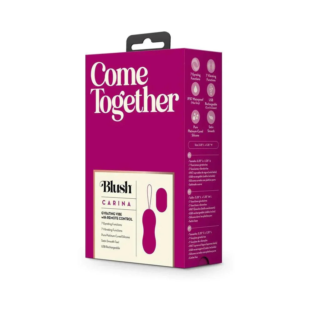 Blush Carina Rechargeable Silicone Vibrating Egg - Velvet Fuchsia - Buy At Luxury Toy X - Free 3-Day Shipping