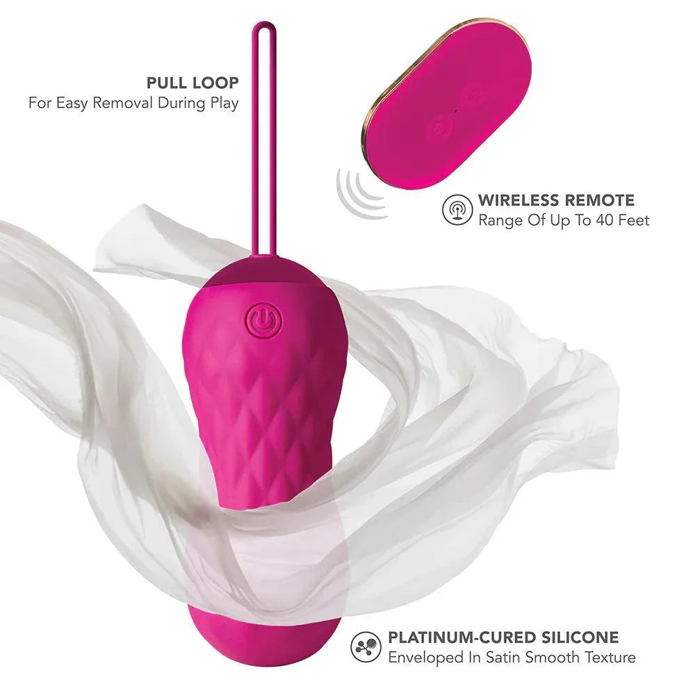 Blush Carina Rechargeable Silicone Vibrating Egg - Velvet Fuchsia - Buy At Luxury Toy X - Free 3-Day Shipping