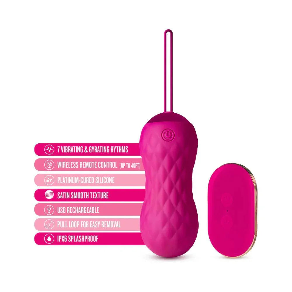 Blush Carina Rechargeable Silicone Vibrating Egg - Velvet Fuchsia - Buy At Luxury Toy X - Free 3-Day Shipping