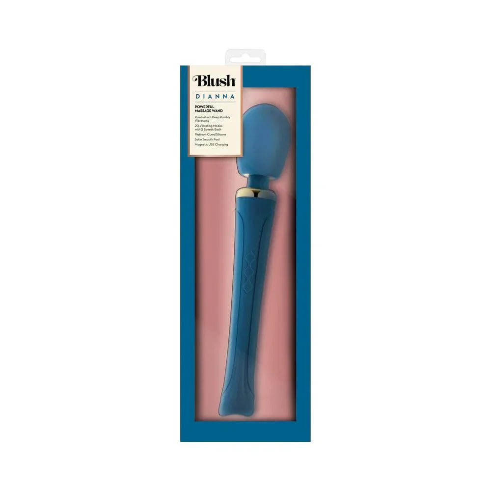 Blush Collection Dianna Rechargeable Silicone Massager - Teal - Buy At Luxury Toy X - Free 3-Day Shipping