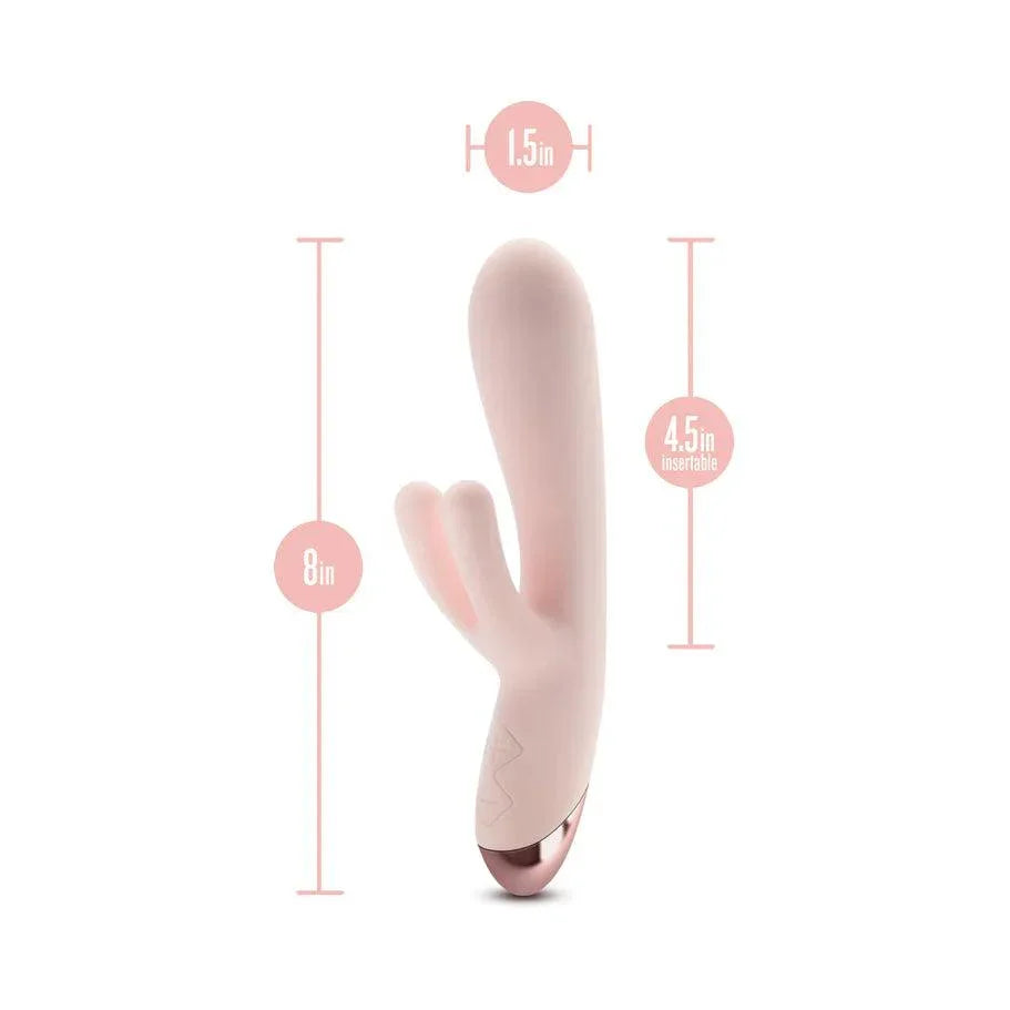 Blush Collection Elora Rechargeable Silicone Rabbit Vibrator - Pink - Buy At Luxury Toy X - Free 3-Day Shipping