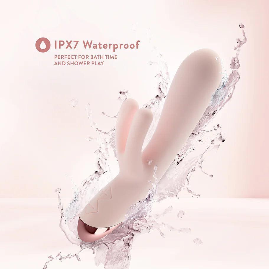 Blush Collection Elora Rechargeable Silicone Rabbit Vibrator - Pink - Buy At Luxury Toy X - Free 3-Day Shipping