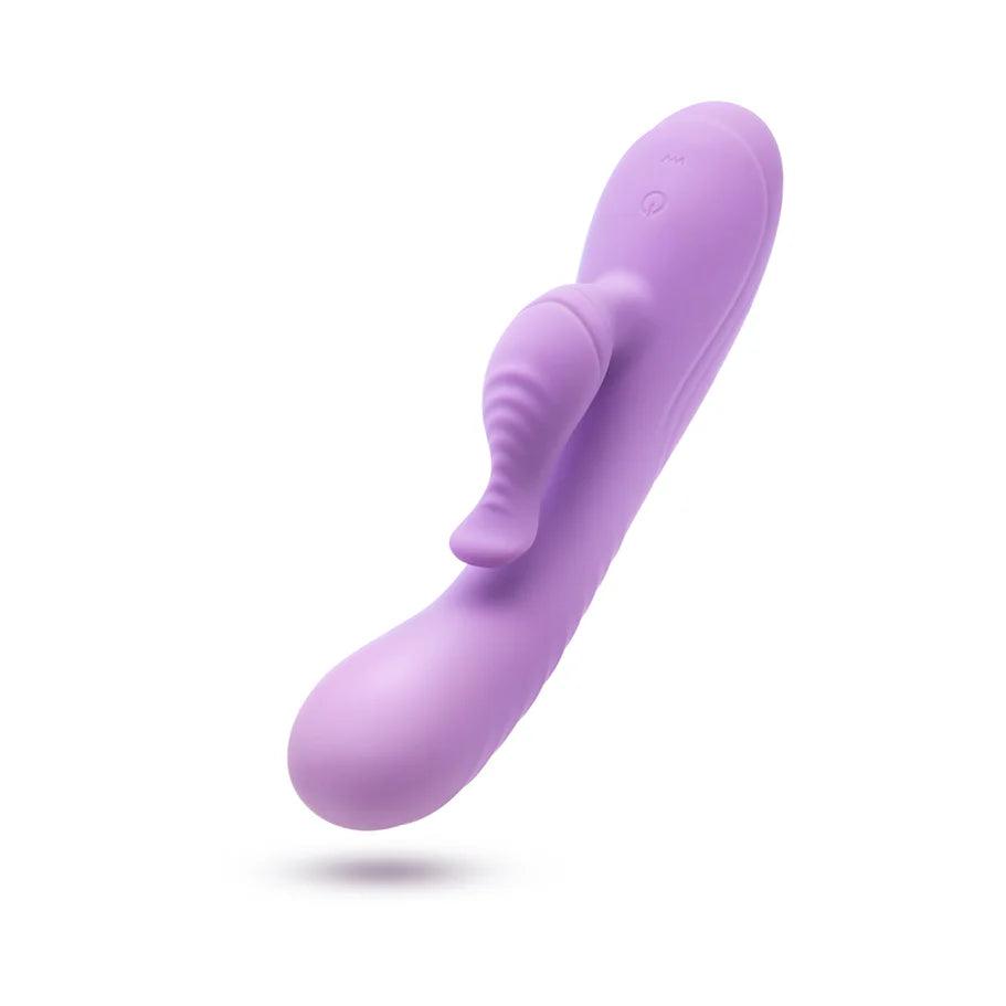 Blush Collection Evelyn Rechargeable Silicone Rabbit Vibrator - Purple - Buy At Luxury Toy X - Free 3-Day Shipping