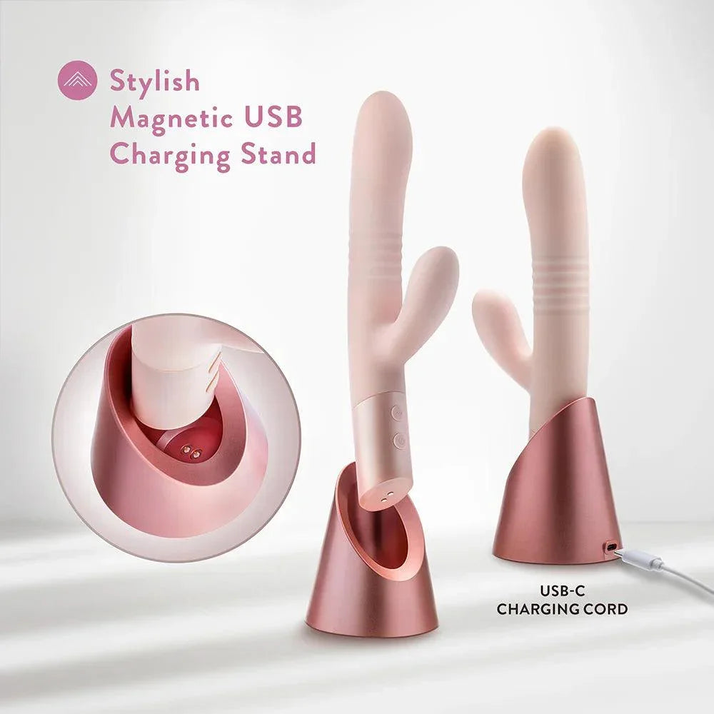 Blush Collection Fraya Rechargeable Silicone Rabbit Vibrator - Pink - Buy At Luxury Toy X - Free 3-Day Shipping