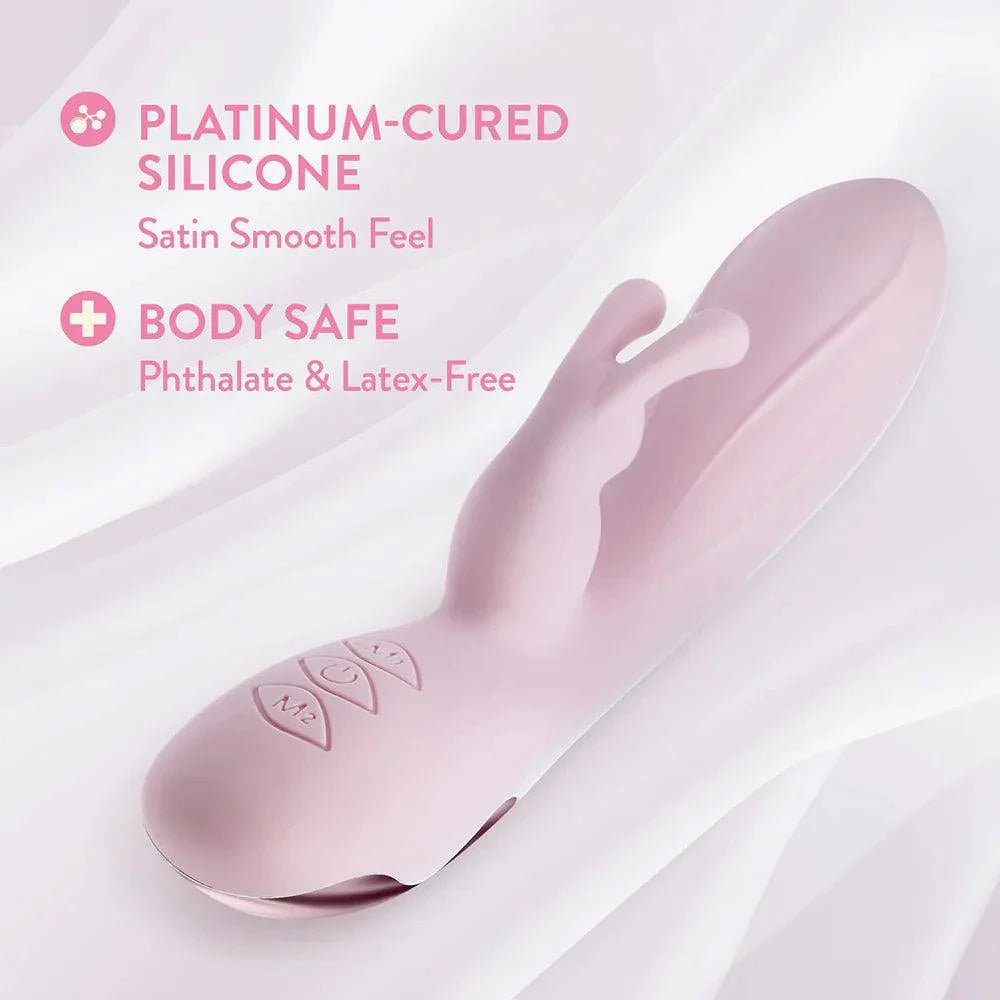 Blush Collection Morgan Rechargeable Silicone Rabbit Vibrator - Pink - Buy At Luxury Toy X - Free 3-Day Shipping