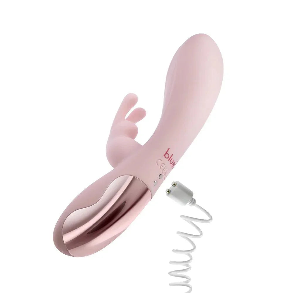 Blush Collection Morgan Rechargeable Silicone Rabbit Vibrator - Pink - Buy At Luxury Toy X - Free 3-Day Shipping
